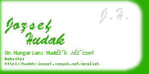 jozsef hudak business card